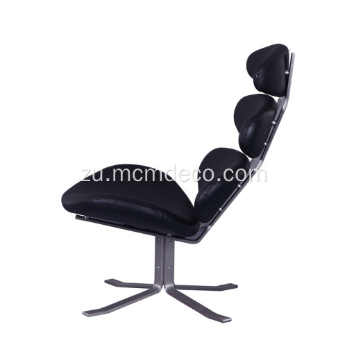 ICorona Swivel Leather Lounge Chair